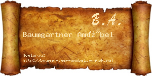 Baumgartner Amábel névjegykártya